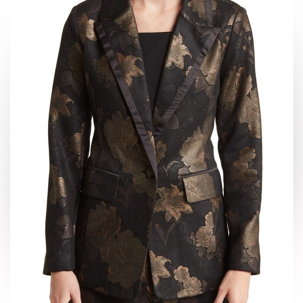 NWT Bagatelle Tuxedo Blazer Jacquard Floral Size M